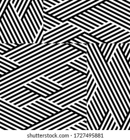 Seamless pattern with oblique black segments