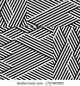 Seamless pattern with oblique black segments