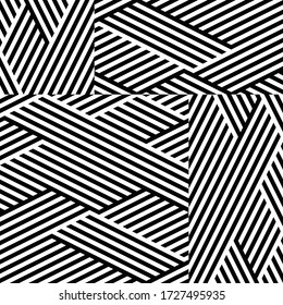 Seamless pattern with oblique black segments