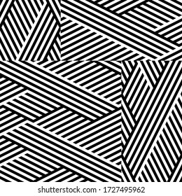 Seamless pattern with oblique black segments