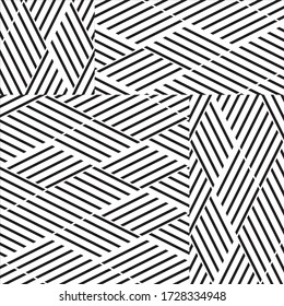 Seamless pattern with oblique black segments