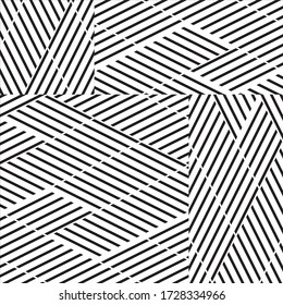 Seamless pattern with oblique black segments