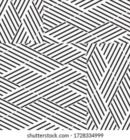 Seamless pattern with oblique black segments