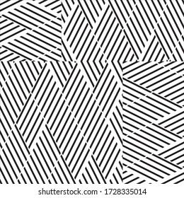 Seamless pattern with oblique black segments