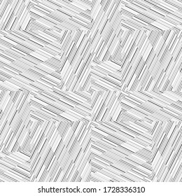 Seamless pattern with oblique black segments