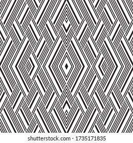 Seamless pattern with oblique black segments