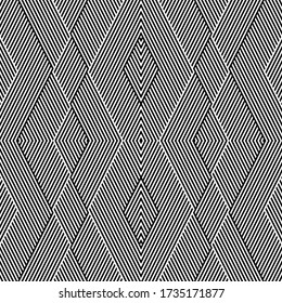 Seamless pattern with oblique black segments