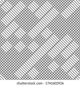 Seamless pattern with oblique black segments