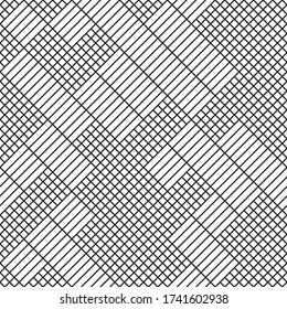 Seamless pattern with oblique black segments