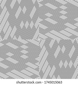 Seamless pattern with oblique black segments