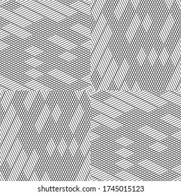 Seamless pattern with oblique black segments