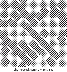 Seamless pattern with oblique black segments