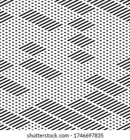 Seamless pattern with oblique black segments