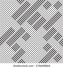 Seamless pattern with oblique black segments
