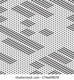 Seamless pattern with oblique black segments