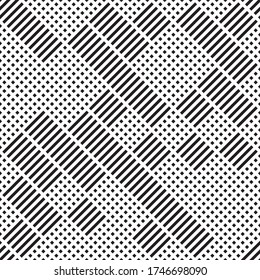 Seamless pattern with oblique black segments