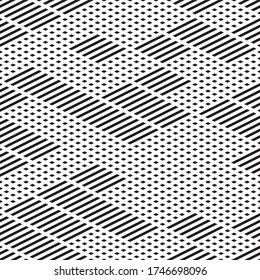 Seamless pattern with oblique black segments