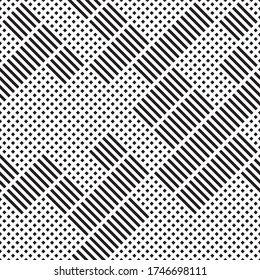 Seamless pattern with oblique black segments
