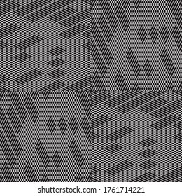 Seamless pattern with oblique black segments