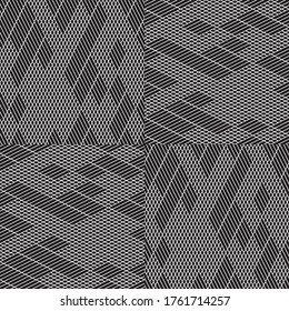 Seamless pattern with oblique black segments