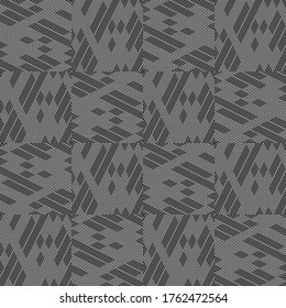 Seamless pattern with oblique black segments