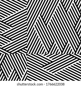 Seamless pattern with oblique black segments