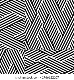 Seamless pattern with oblique black segments