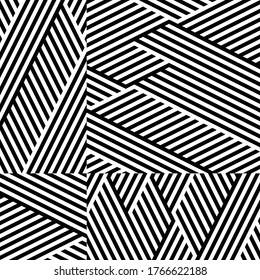 Seamless pattern with oblique black segments