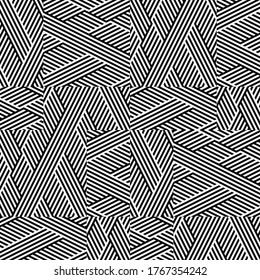 Seamless pattern with oblique black segments