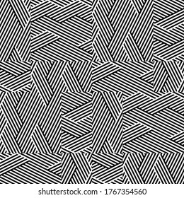 Seamless pattern with oblique black segments