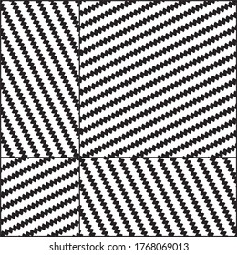 Seamless pattern with oblique black segments