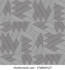 Seamless pattern with oblique black segments