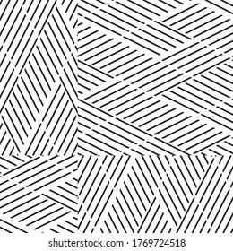 Seamless pattern with oblique black segments