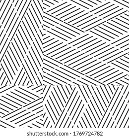 Seamless pattern with oblique black segments