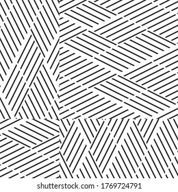 Seamless pattern with oblique black segments
