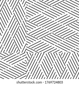 Seamless pattern with oblique black segments