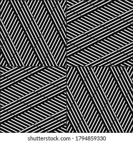 Seamless pattern with oblique black segments