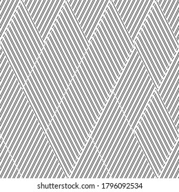 Seamless pattern with oblique black segments