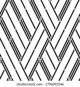 Seamless pattern with oblique black segments