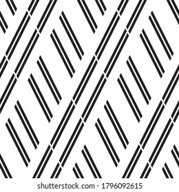 Seamless pattern with oblique black segments