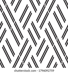 Seamless pattern with oblique black segments