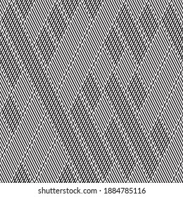 Seamless pattern with oblique black segments