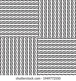 Seamless pattern with oblique black segments