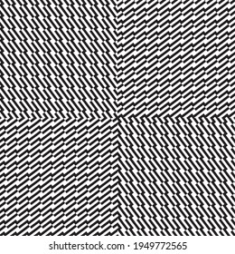 Seamless pattern with oblique black segments