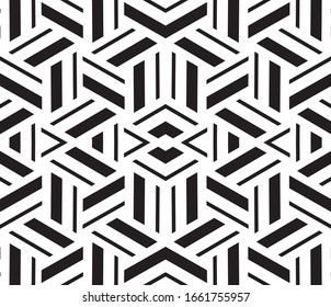Seamless pattern with oblique black segments(cube)