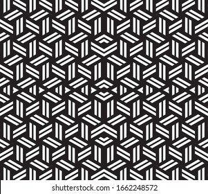 Seamless pattern with oblique black segments(cube)