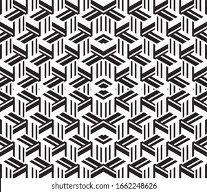 Seamless pattern with oblique black segments(cube)