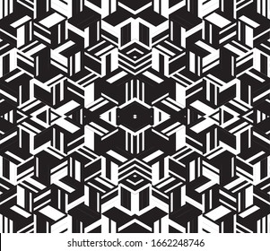 Seamless pattern with oblique black segments(cube)