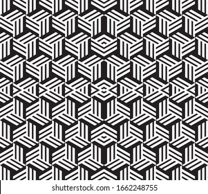 Seamless pattern with oblique black segments(cube)