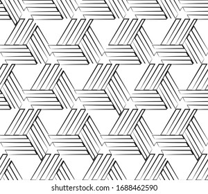 Seamless pattern with oblique black segments(cube)